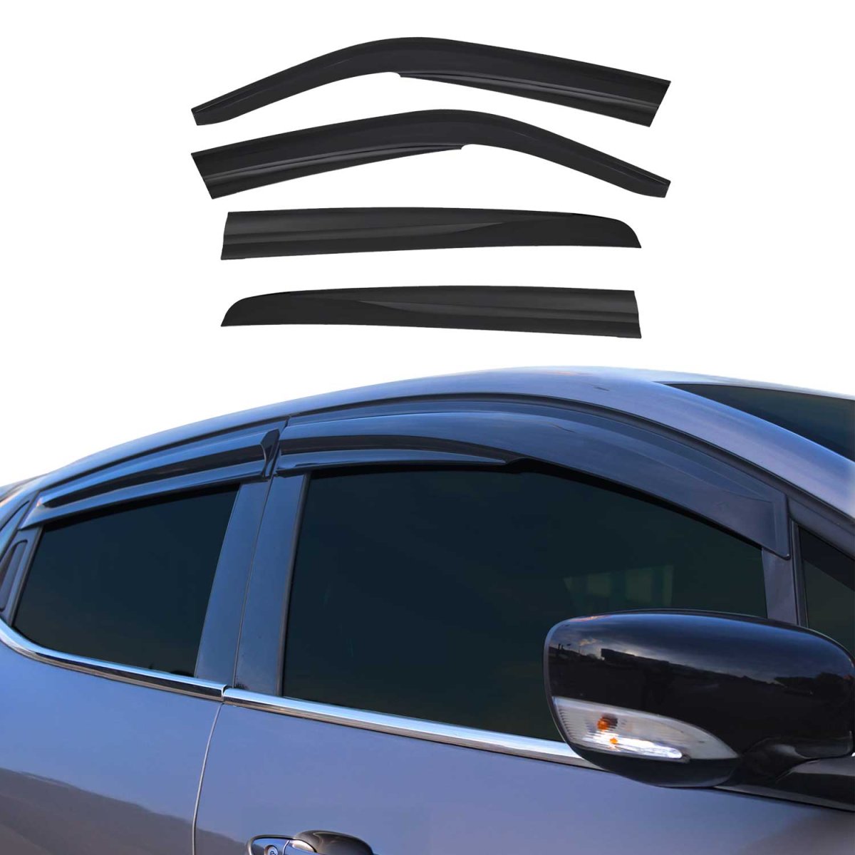 Volkswagen Golf III Wind Deflector - Omac - Acrylic 4 Pcs - Black - '91-'98
